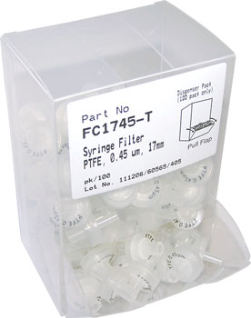 Syringe Filter, PTFE, 0.2um, 17mm (p/100)